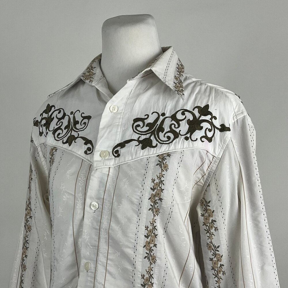 Fender by Rock & Roll Religion Western Country Long Sleeve Button Up Shirt Small